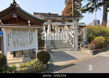 Musashidai Rokuten-Schrein Saitama , Japan 1752 Oto, Iwatsukiku, Saitama 339-0014 Präfektur Saitama 武蔵第六天神社 Stockfoto