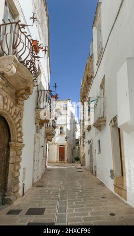 Eindruck von Martina Franca, einer Stadt in Apulien, Süditalien Stockfoto