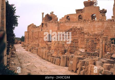 Sabratha Ruinen der römischen Ära in Libyen Stockfoto