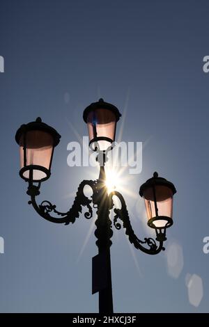 Straßenlaterne in Venedig, Italien Stockfoto