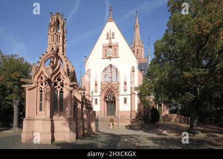 Neugotische Rochuskapelle auf dem Rochusberg in Bingen, Rheinland-Pfalz Stockfoto