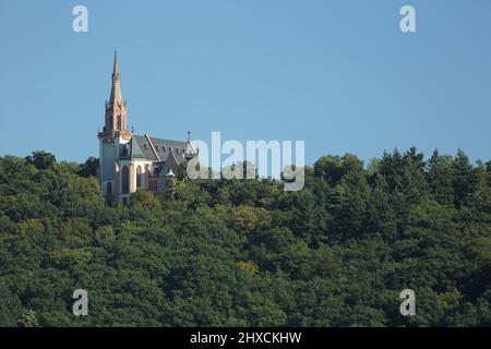 Neugotische Rochuskapelle auf dem Rochusberg in Bingen, Rheinland-Pfalz Stockfoto