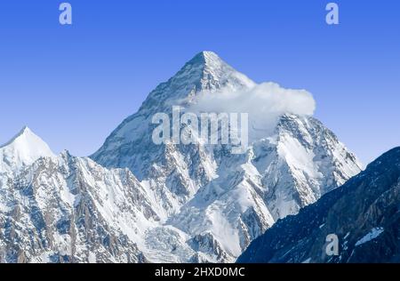 K2 der 2. höchste Gipfel der Erde in Pakistan Stockfoto