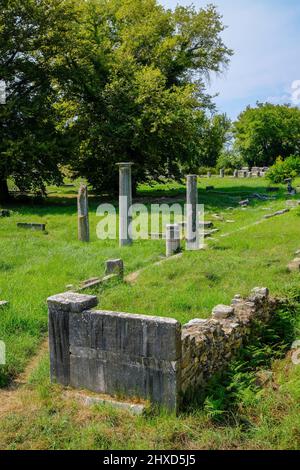 Hauptstadt Limenas, antike Ruinen, Thassos, Griechenland Stockfoto