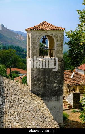 Apostelkirche, Bergdorf, Megalo Kazaviti, Thassos, Griechenland Stockfoto