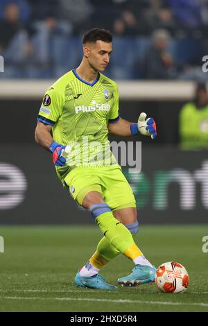 Bergamo, Italien, 10.. März 2022. Juan Musso von Atalanta während des Spiels der UEFA Europa League im Gebiss-Stadion in Bergamo. Bildnachweis sollte lauten: Jonathan Moscrop / Sportimage Kredit: Sportimage/Alamy Live News Stockfoto