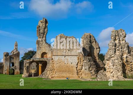 England, Dorset, Sherborne, die Ruinen von Sherborne Old Castle ein mittelalterlicher Palast aus dem 12The. Jahrhundert Stockfoto