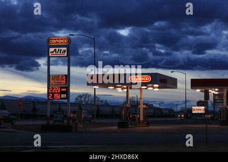 Alamosa im San Luis Valley, Colorado. Stockfoto