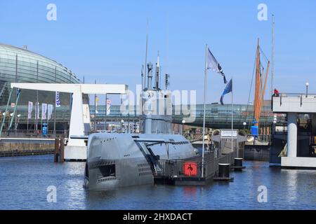 Museum U-Boot Wilhelm Bauer, Deutsches Schifffahrtsmuseum, Bremerhaven, Bremen, Deutschland, Europa Stockfoto