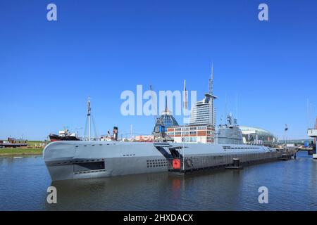 Museum U-Boot Wilhelm Bauer, Deutsches Schifffahrtsmuseum, Bremerhaven, Bremen, Deutschland, Europa Stockfoto
