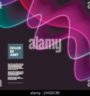 Musik abstrakter Hintergrund mit abstrakter Farbwelle. Equalizer für Musikpräsentation oder Poster Stock Vektor