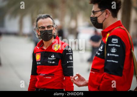 MEKIES Laurent (Fra), Racing Director der Scuderia Ferrari, Portrait während der Formel 1 Aramco-Vorsaison-Tests vor der FIA Formel 1-Weltmeisterschaft 2022 auf dem Bahrain International Circuit, vom 10. Bis 12. März 2022 in Sakhir, Bahrain - Foto: Antonin Vincent/DPPI/LiveMedia Stockfoto