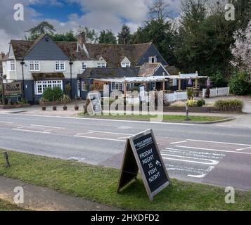 The Jolly Farmer Public House, Puttenham Heath Road, Puttenham, Guildford, Surrey, England, Großbritannien Stockfoto