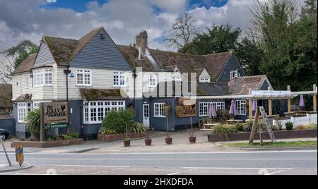 The Jolly Farmer Public House, Puttenham Heath Road, Puttenham, Guildford, Surrey, England, Großbritannien Stockfoto