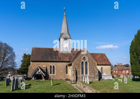 Pfarrkirche St. Michael und All Angels für das Dorf Thursley, Godalming' Surrey, England, Großbritannien Stockfoto