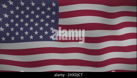 Bild der wehenden Flagge der vereinigten Staaten von amerika Stockfoto