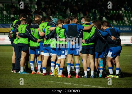 Treviso, Italien. 11. März 2022. Italien während 2022 sechs Nationen unter 20 - Italien gegen Schottland, Rugby Six Nations Spiel in Treviso, Italien, März 11 2022 Quelle: Independent Photo Agency/Alamy Live News Stockfoto