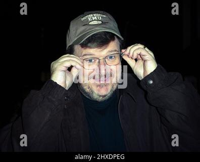 Der Oscar-prämierte Regisseur und Autor Michael Moore hielt am 11.. November im Rahmen seiner Brirtish-Promo-Tour zwei ausverkaufte Vorträge im Londoner Palladium Stockfoto