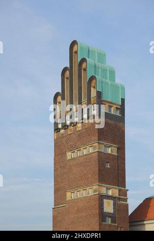 Hochzeitsturm in Darmstadt, Hessen, Deutschland Stockfoto