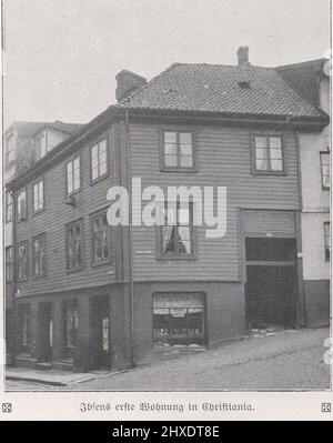 Ibsen erste Wohnung in Christiania / Ibsens erste Wohnung in Christiania Stockfoto