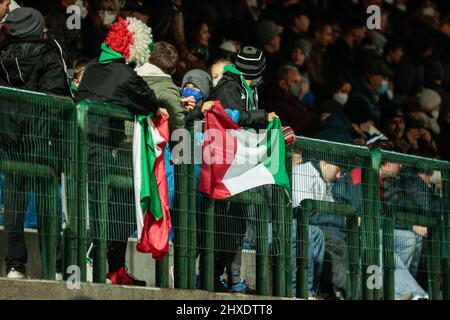 Treviso, Italien. 11. März 2022. Italien Unterstützer während 2022 sechs Nationen unter 20 - Italien gegen Schottland, Rugby Six Nations Spiel in Treviso, Italien, März 11 2022 Quelle: Independent Photo Agency/Alamy Live News Stockfoto