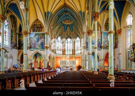 SAVANNAH, GEORGIA - 25. Oktober 2021: Savannah ist die älteste Stadt Georgiens. Von der historischen Architektur und Kirchen bis zu den Stränden von Tybee, Sav Stockfoto