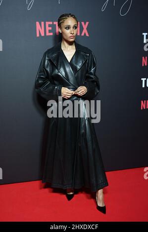 LONDON, ENGLAND - 11. MÄRZ: Adwoa Aboah nimmt an der Weltpremiere „Top Boy 2“ im Hackney Picturehaus am 11. März 2022 in London, England, Teil. Kredit: Picture Capital/Alamy Live Nachrichten Stockfoto