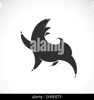 Vektor von schwarzen Schwein Design auf weißem Hintergrund. Nutztier. Leicht editierbare Vektorgrafik mit Ebenen. Stock Vektor