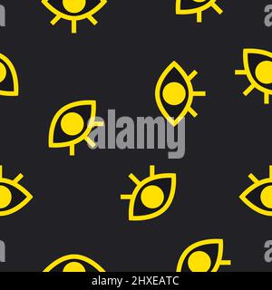 Augen nahtloses Muster für den Druck von Kleidung, Textilien. Vektor-Beauty-Illustration mit weiblichen abstrakten zufallslosen Augen. Hipster moderner Hintergrund Stock Vektor
