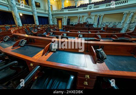 Die Kammer des Repräsentantenhauses im State Capitol in Boise, Idaho, USA Stockfoto