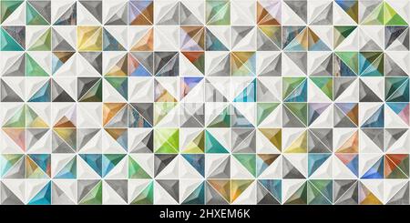 Digitale Wandfliesen Dekor für Zuhause, Keramische Fliesen Design, nahtlose bunte Patchwork im indischen Stil, Tapete, Linoleum, Textil, Web-Seite Hintergrund Stockfoto