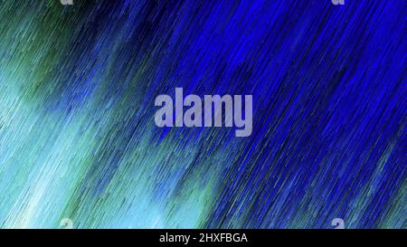 Grün und blau schmale diagonale Saiten schaffen schimmernden Hintergrund, nahtlose Schleife. Design. Farbenfrohe, bewegte und leuchtende Linien. Stockfoto