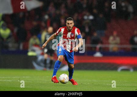 Madrid, Spanien. 11. März 2022. Koke (Atletico) Fußball: Spanisches Spiel 'La Liga Santander' zwischen Club Atletico de Madrid 2-1 Cadiz CF im Estadio Wanda Metropolitano in Madrid, Spanien. Quelle: Mutsu Kawamori/AFLO/Alamy Live News Stockfoto