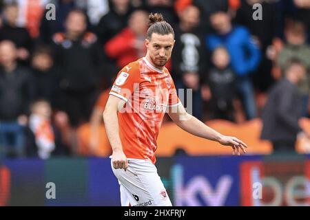 Blackpool, Großbritannien. 12. März 2022. James Ehemann #3 von Blackpool während des Spiels in Blackpool, Großbritannien am 3/12/2022. (Foto von Mark Cosgrove/News Images/Sipa USA) Quelle: SIPA USA/Alamy Live News Stockfoto