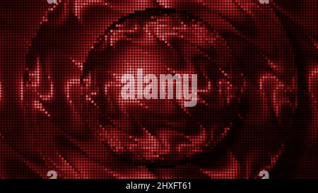 Farbige Kreise mit sich bewegenden Wasserlichtern. Bewegung. Animation mit schönen Unterwasserhighlights, die auf Kreise fallen. Geschwungene Lichter werden weiter Stockfoto