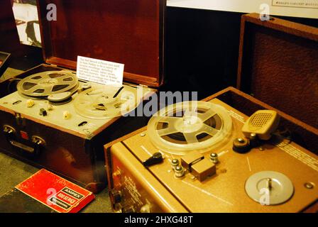 Antikes Aufnahmestudiment in den Sun Studios in Memphis, Tennessee Stockfoto