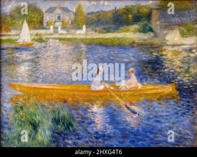 Pierre-Auguste Renoir, The Skiff (La Yole), 1875, Öl auf Leinwand, National Gallery, London, England, Großbritannien. Stockfoto