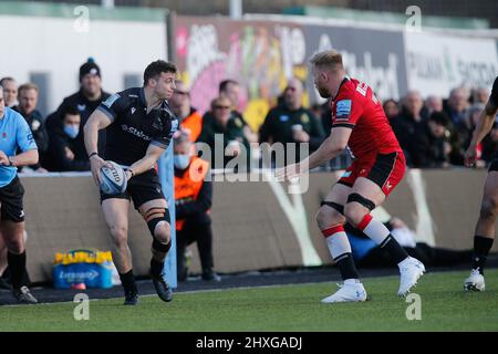 Newcastle, Großbritannien. 12. März 2022. NEWCASTLE UPON TYNE, GROSSBRITANNIEN. MÄR 12. Adam Radwan von Newcastle Falcons schaut am Samstag, den 12.. März 2022, während des Spiels der Gallagher Premiership zwischen Newcastle Falcons und Saracens im Kingston Park, Newcastle, nach innen. (Kredit: Chris Lishman | MI News) Kredit: MI Nachrichten & Sport /Alamy Live News Stockfoto