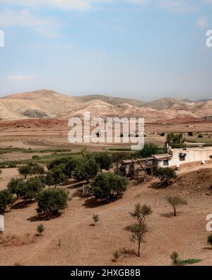 Die Staustufe Sidi Chahed liegt zwischen Fes und Sidi Kacem in Marokko, Stockfoto