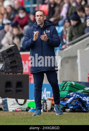 12. March 2022 ; AJ Bell Stadium, Sale, England; Gallagher Premiership Rugby, Sale versus Gloucester: Sale Sharks Director von Rugby Alex Sanderson Stockfoto