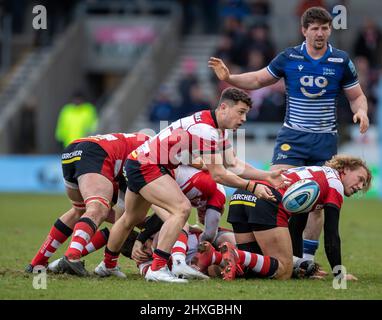 12. March 2022 ; AJ Bell Stadium, Sale, England; Gallagher Premiership Rugby, Verkauf gegen Gloucester: Charlie Chapman aus Gloucester Stockfoto