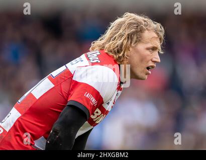 12. March 2022 ; AJ Bell Stadium, Sale, England; Gallagher Premiership Rugby, Verkauf gegen Gloucester: Billy Twelvetrees aus Gloucester Stockfoto