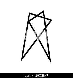 Menschliche Figur aus Sternform. Vektor für die Darstellung von Stare-Mann. Stock Vektor
