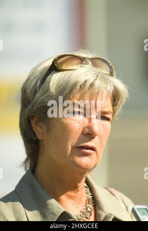 Wien, Österreich. 23. August 2008. Kampagnenveranstaltung mit Heide Schmidt, Spitzenkandidatin des LIF (Liberales Forum) Stockfoto