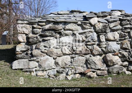 Les Vestiges de la Maison forte du Châtelet. Saint-Gervais-les-Bains. Haute-Savoie. Auvergne-Rhône-Alpes. Haute-Savoie. Frankreich. Stockfoto