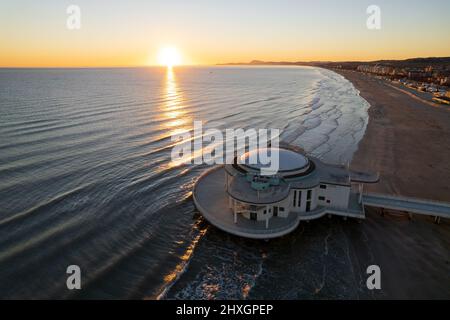 Blick auf die italienische Küste in der Stadt Senigallia Stockfoto