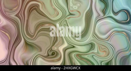 Pastell-Design mit feinem Marmoreffekt und goldenen Kurven. Abbildung Stockfoto
