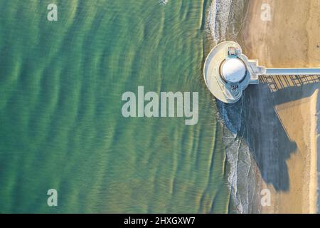 Blick auf die italienische Küste in der Stadt Senigallia Stockfoto
