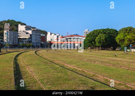 Hamasen Railway Cultural Park, ursprünglich Kaohsiung Port Station, in kaohsiung, taiwan Stockfoto