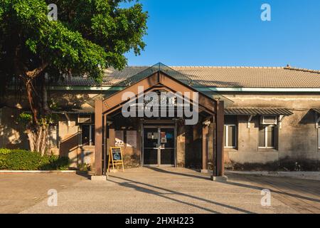 9. März 2022: Das Takao Railway Museum im Bezirk Gushan, Kaohsiung, Taiwan, war früher der Kaohsiung Harbour Station, der in japanischer Zeit und jetzt gebaut wurde Stockfoto